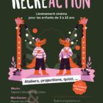Le festival RécréAction, porté par l’association Les Tontons Filmeurs et la CCTVI, est un rendez-vous convivial et créatif spécialement imaginé pour les enfants de 3 à 12 ans et leurs familles. Dédié à l’image sous toutes ses formes, il propose un espace ludique et accessible où petits et grands peuvent découvrir, créer et partager ensemble. À travers des projections de courts-métrages adaptés, des ateliers participatifs et des moments d’échange, des spectacles,… RécréAction invite chacun à explorer le cinéma de manière amusante et interactive. Véritable temps fort familial, le festival valorise la créativité des enfants tout en favorisant les rencontres et le plaisir de faire ensemble, dans une ambiance chaleureuse et bienveillante. Rendez-vous du 16 au 22 octobre 2026, dans les communes de Monts et Montbazon.